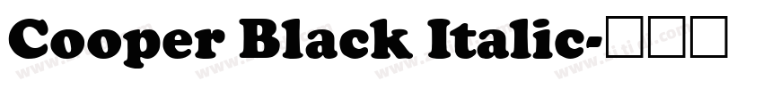 Cooper Black Italic字体转换
